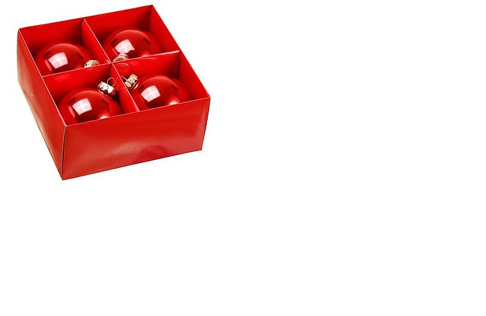 Set of 4 Glass Ball Ornaments