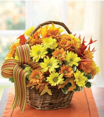 Fall Daisy Basket Large