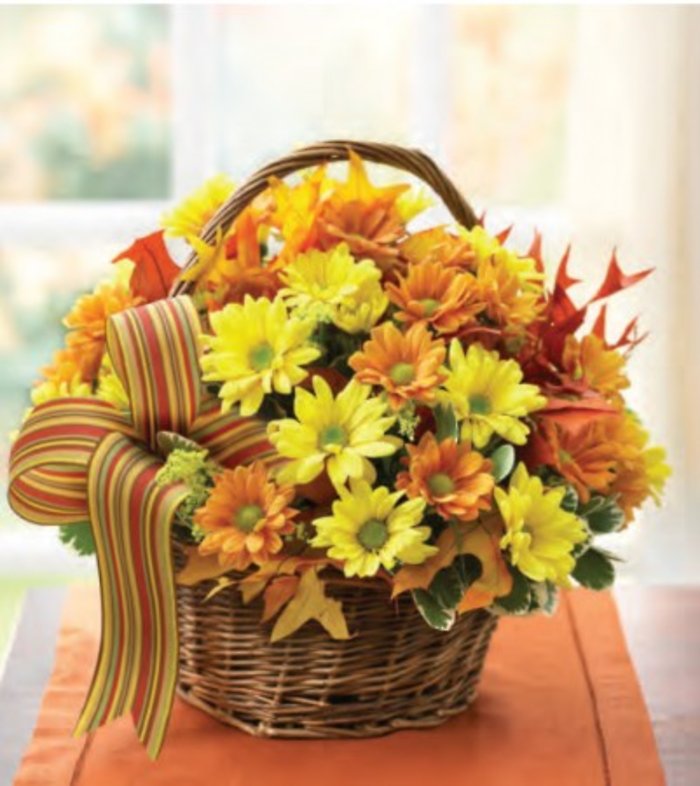 Fall Daisy Basket Large