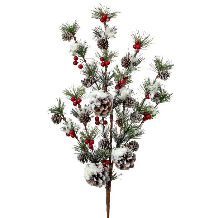 SNOW SKIP PINE BERRY/CONE SPRAY\"