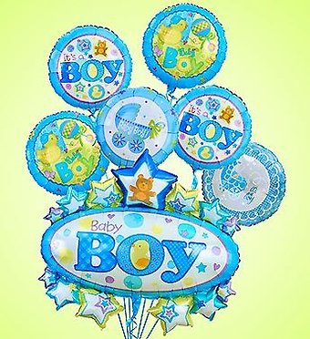 Baby Boy Marquee Mylar Bundle