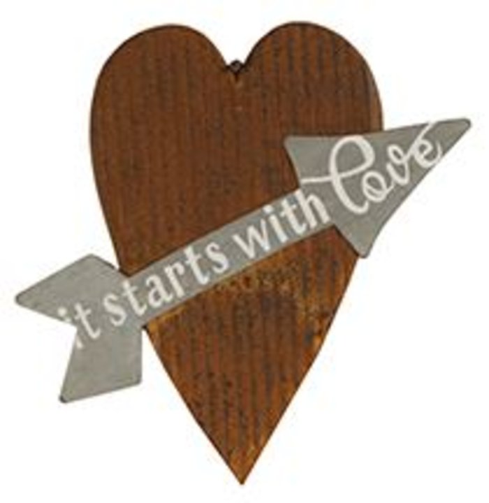 Starts With Love Metal Heart
