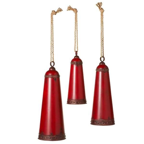 Distressed Red Bell-md