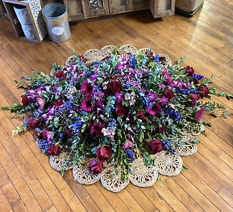 Purple Passion Casket Spray