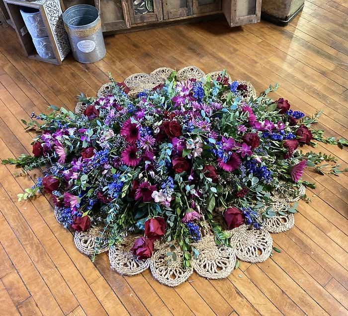 Purple Passion Casket Spray