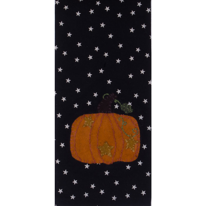 Starry Starry Pumpkin Black Table Runner