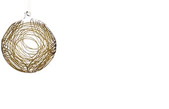 Clear Glass and Gold Ornament