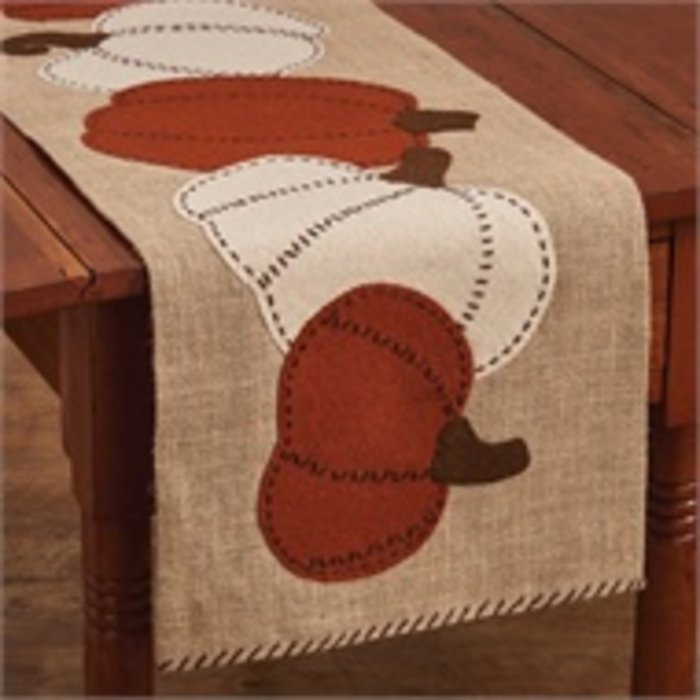 Pumpkin Patch Felt Table Runner - 42\"L