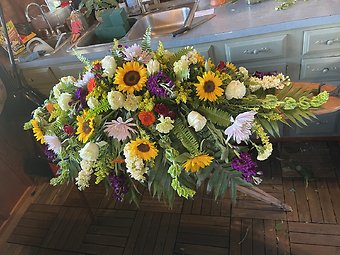 Bright Garden Casket