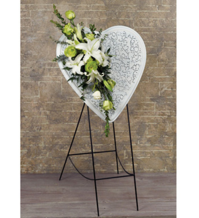 White Heart Lily Easel