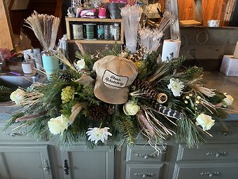 Casket Spray in Earth Tones