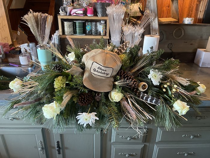 Casket Spray in Earth Tones