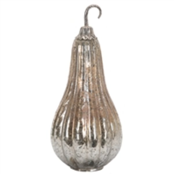 Large Foil Glass Lustre Mercury Gourd