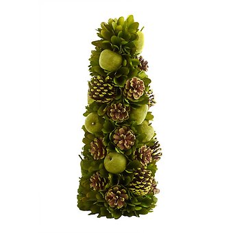 20 Inch Green Apple & Pinecone Tree