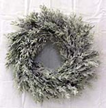 6in (16in spread) Illinois Flocked Pine Mini Wreath